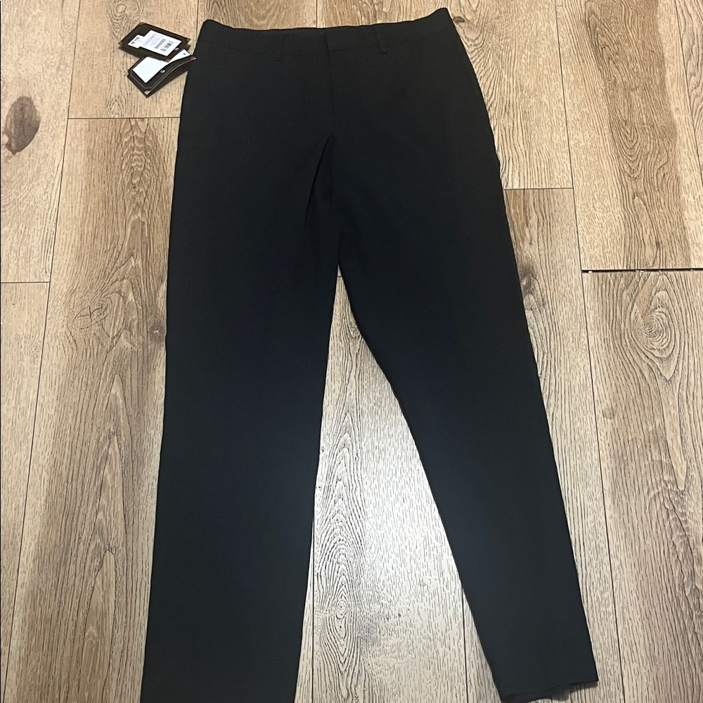 Haggar Men's Black Dress Pants - Flat Front